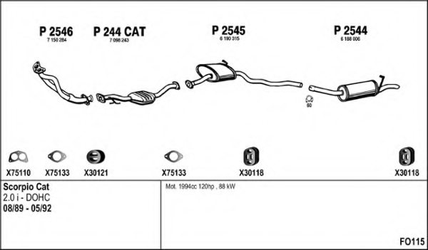 FENNO FO115 Exhaust System